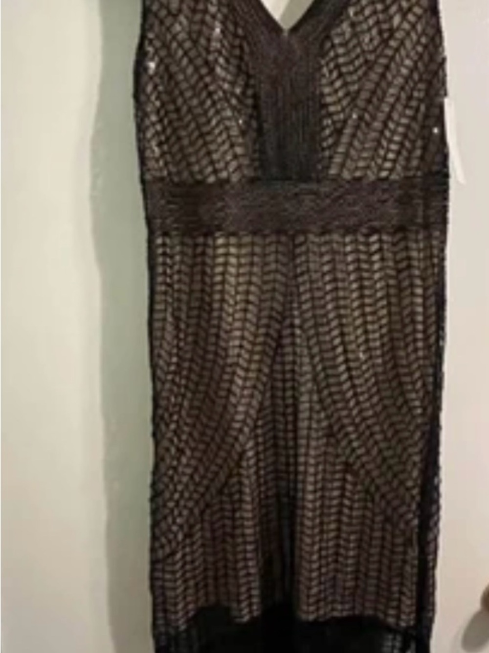 Vintage-Inspired Black and Gold Fringe Flapper Dress - Picture 3 of 3